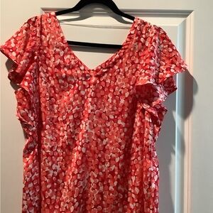Liverpool Red and White Blouse like new condition worn one.
